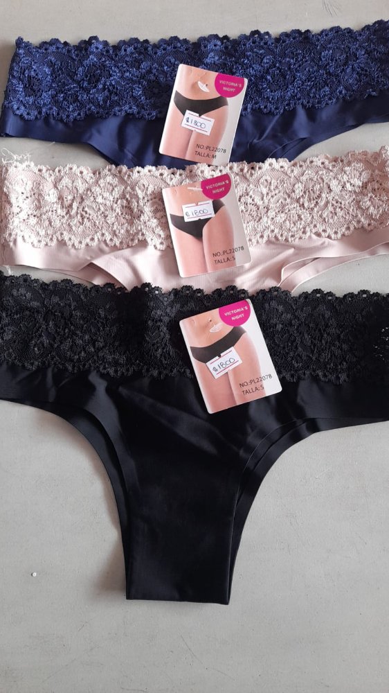 TANGA VICTORIA LICRA FRIA ENCAJE PL22078