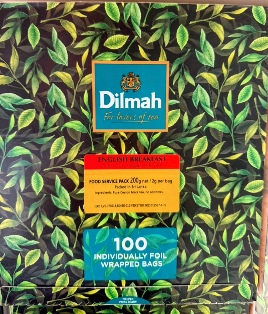 TE DILMAH NEGRO ENGLISH BREAKFAST 100X2G
