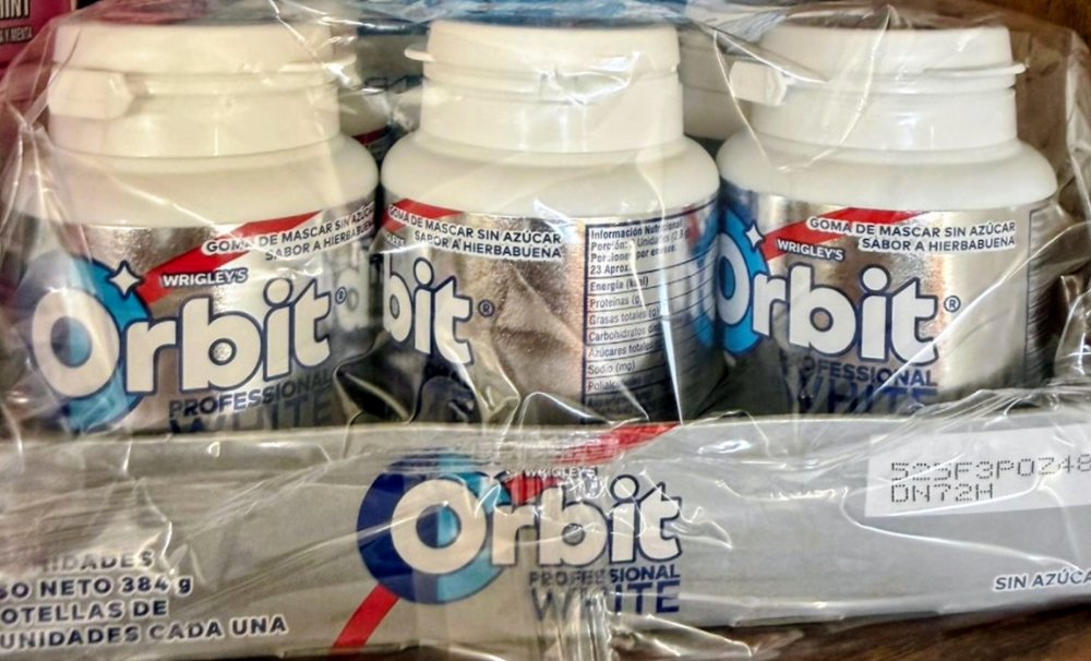 CHICLE ORBIT BOTELLA WHITE X6 UNI