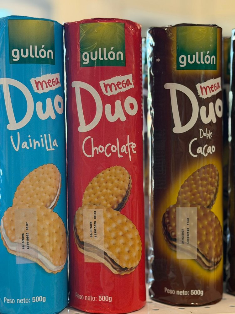 GALLETA SANDWICH GUILLON MEGA DUO DOBLE CACAO 500GRX20