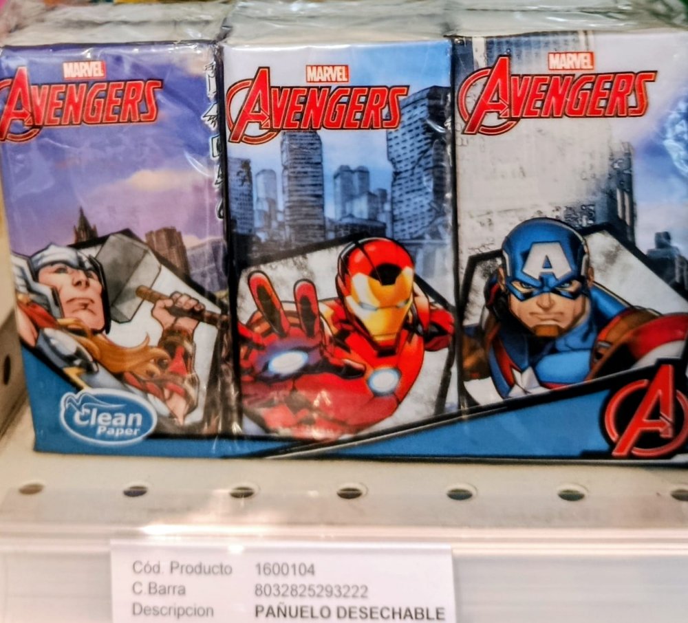 PAÑUELOS DESECHABLES AVENGER X UNI