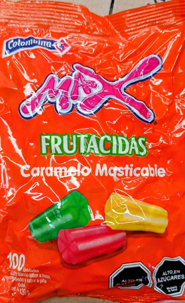 CARAMELOS MAX FRUTACIDAS 16 BOLX100