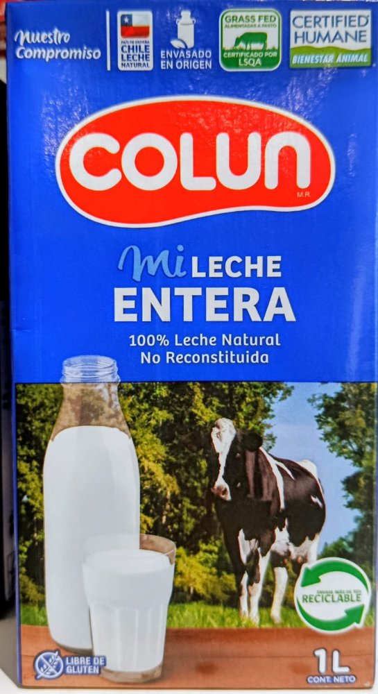 LECHE ENTERA COLUN 1LT X 12