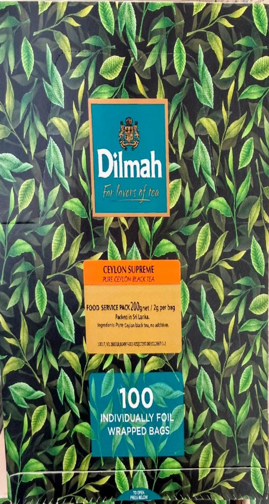 TE DILMAH NEGRO CEYLAN SUPREME 100BOLSAS