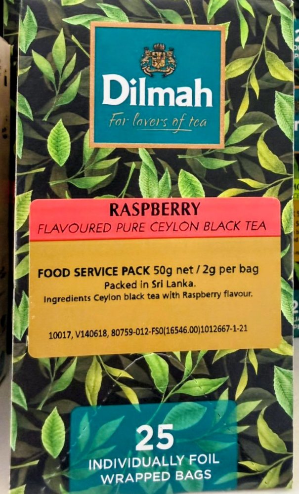 TE DILMAH NEGRO FRAMBUESA 25 BOLSAS