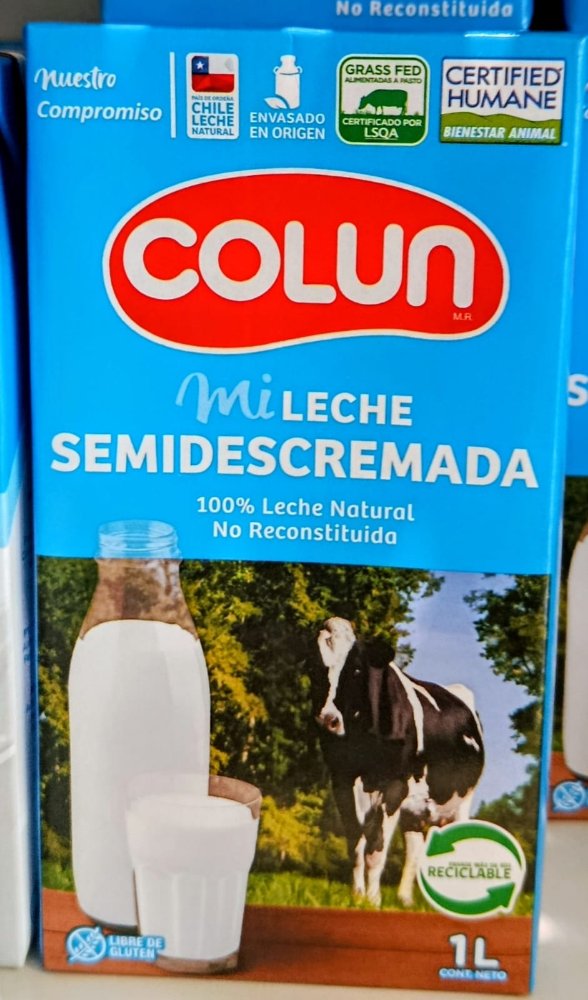 LECHE COLUN SEMI DESCREMADA 1LT X 12
