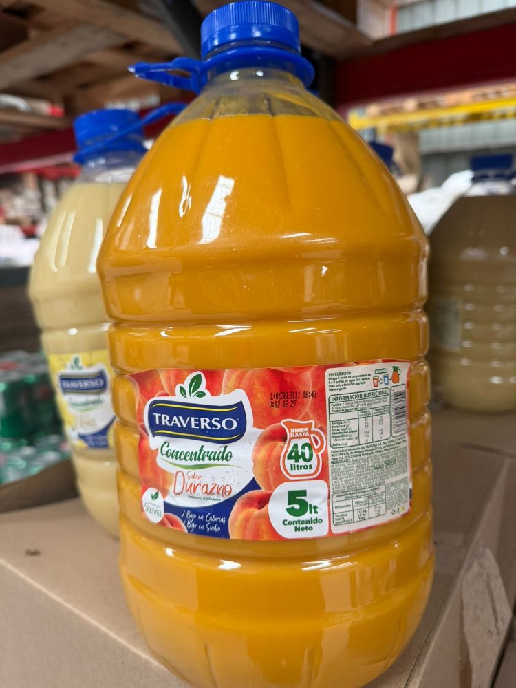 JUGO CONCENTRADO TRAVERSO DURAZNO 4X5LT