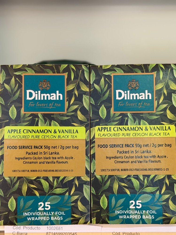 TE DILMAH NEGRO MANZ,CANELA, VAINILL 25 BOLSAS