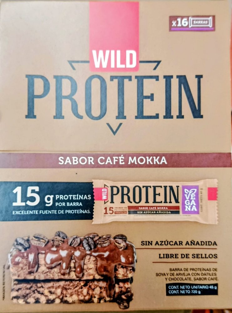 BARRA PROTEIN WILD VEGAN CAFE-MOKKA 16 UNIX 45GR