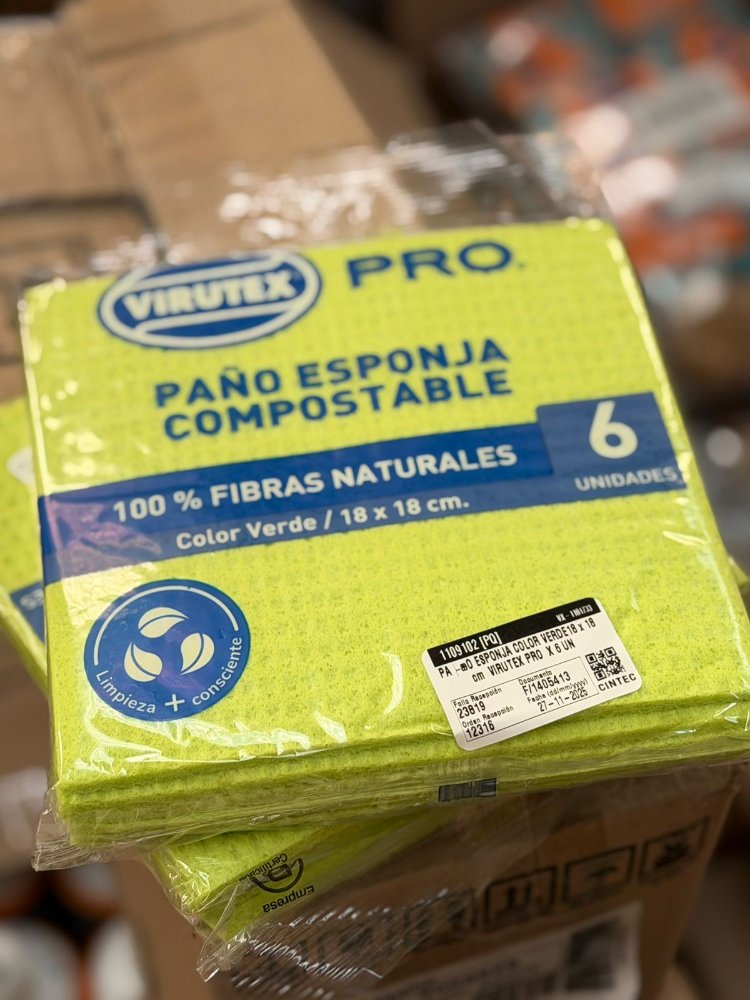 PAÑO ESPONJA AMARILLO  VIRUTEX 6UX50CAJA