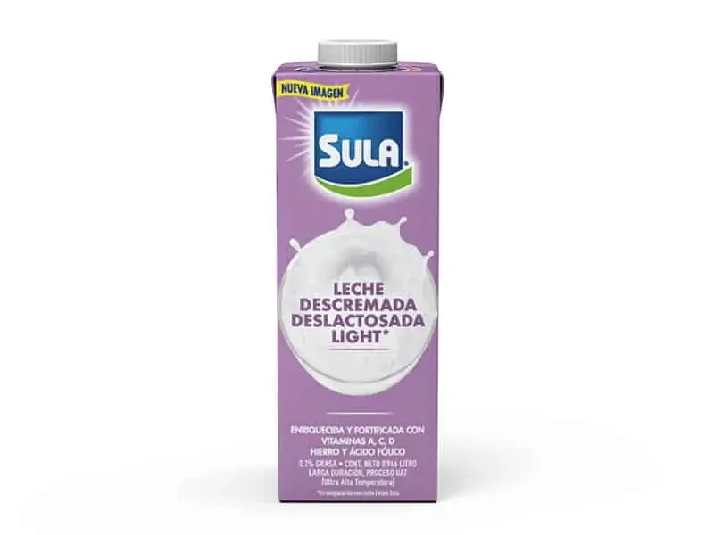 Leche descremada deslactosada light