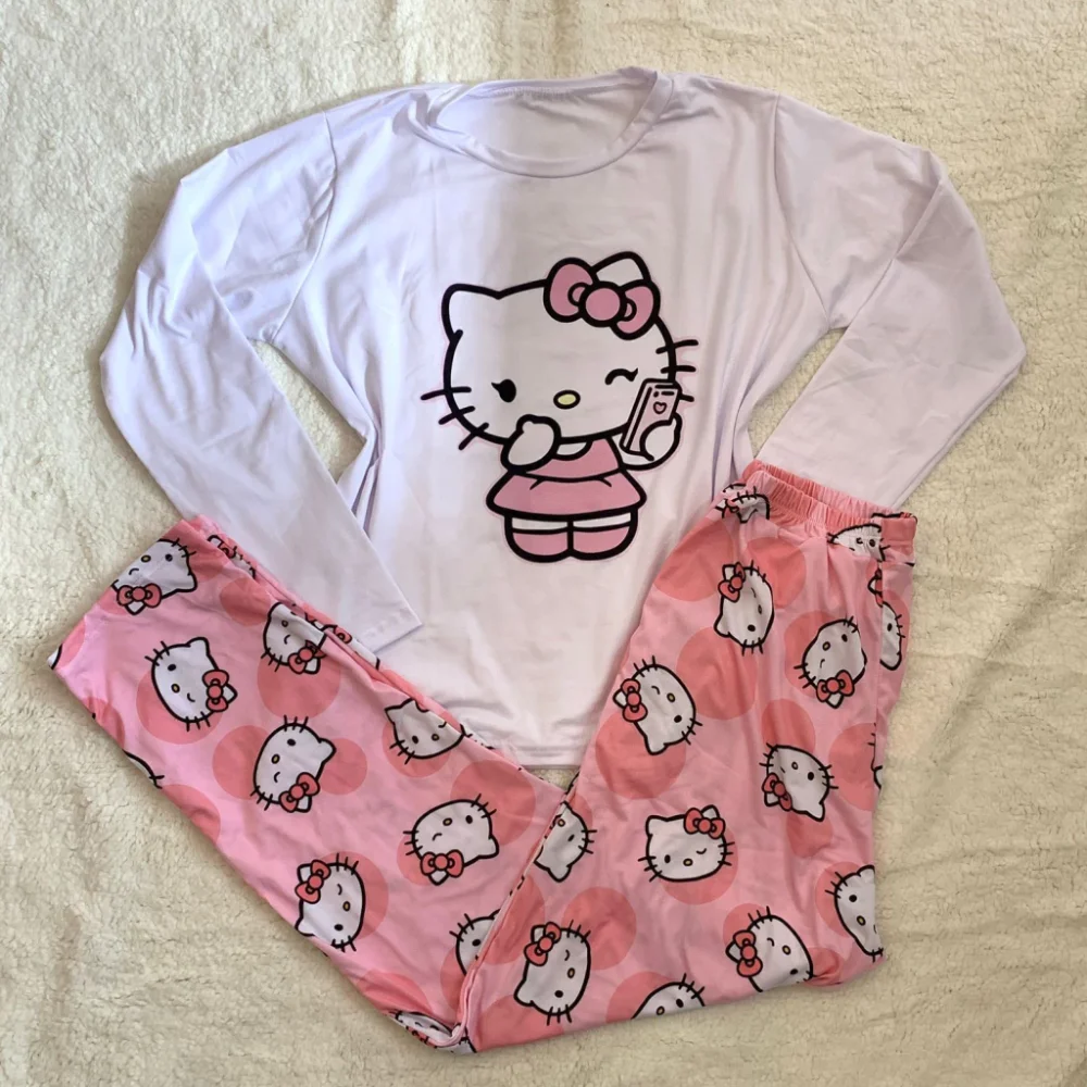 Pijama Manga Larga + Pant. Largo Adulto KITTY