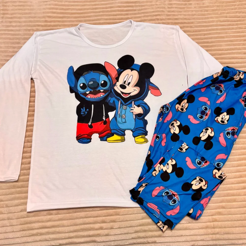 Pijama Adulto 2 piezas - STITCH Y MICKEY.