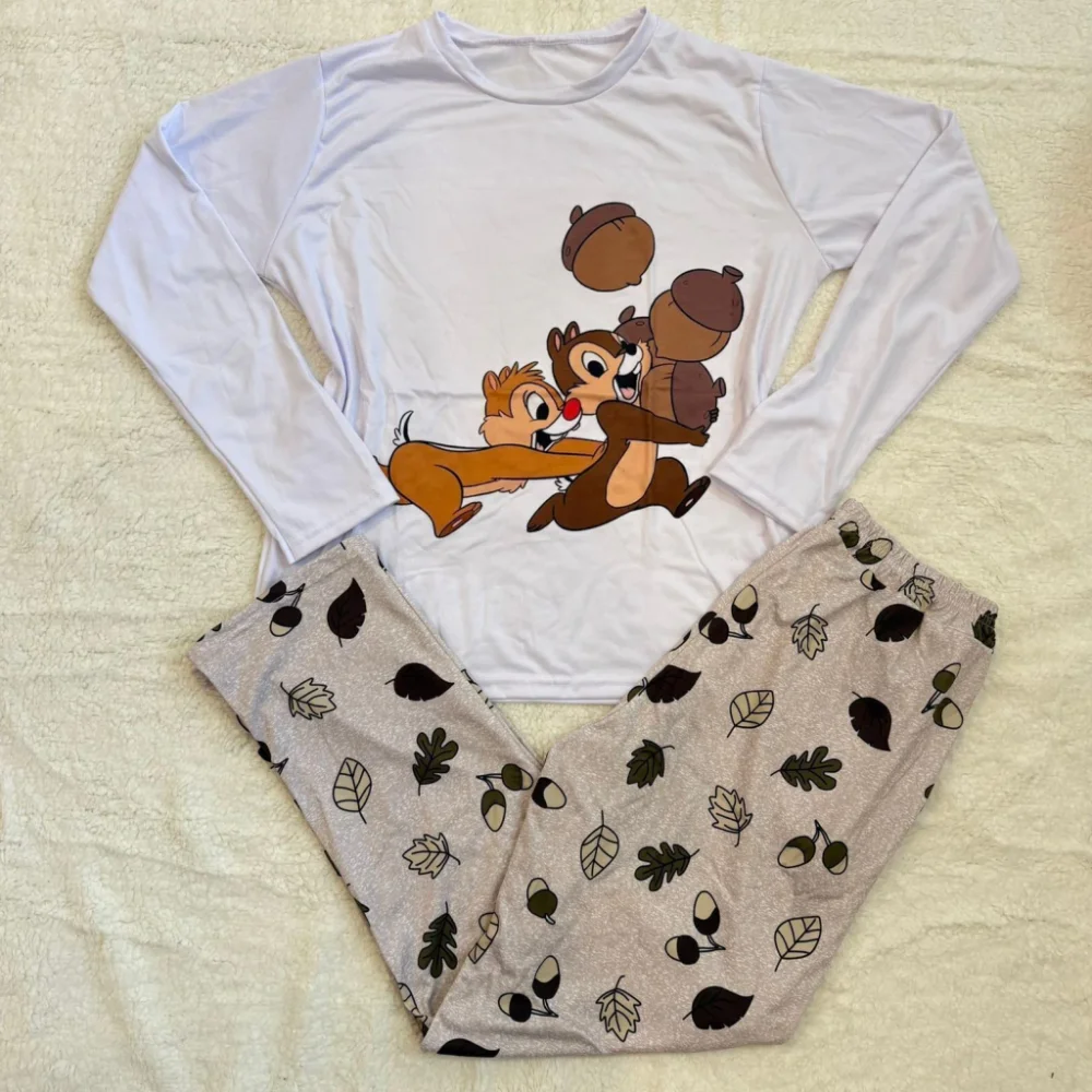 Pijama Manga Larga + Pantalón Largo - CHIP AND DALE