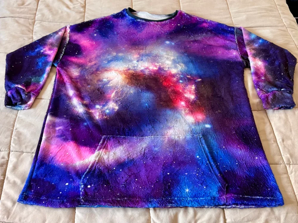 MANTA BUZO ADULTO CORDERITO GALAXIA SIN CAPUCHA