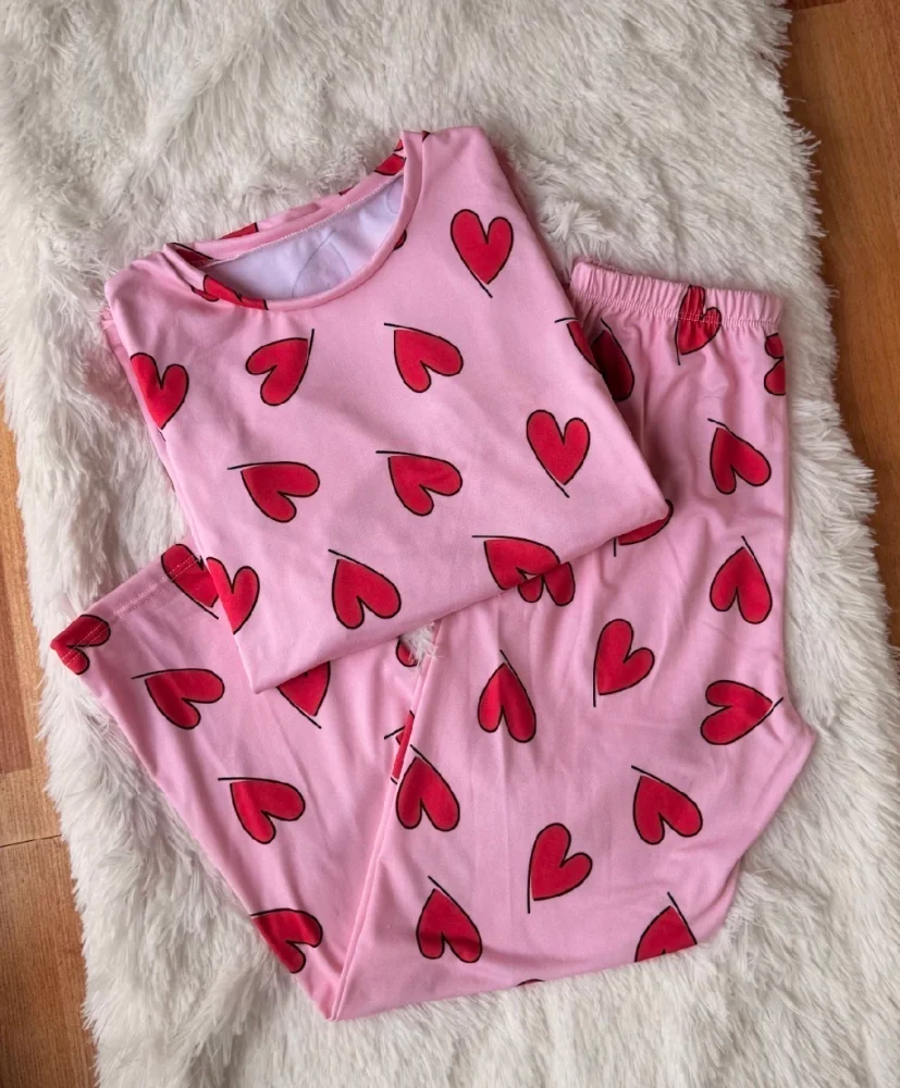 Pijama Manga Larga + Pantalón Largo - Corazón
