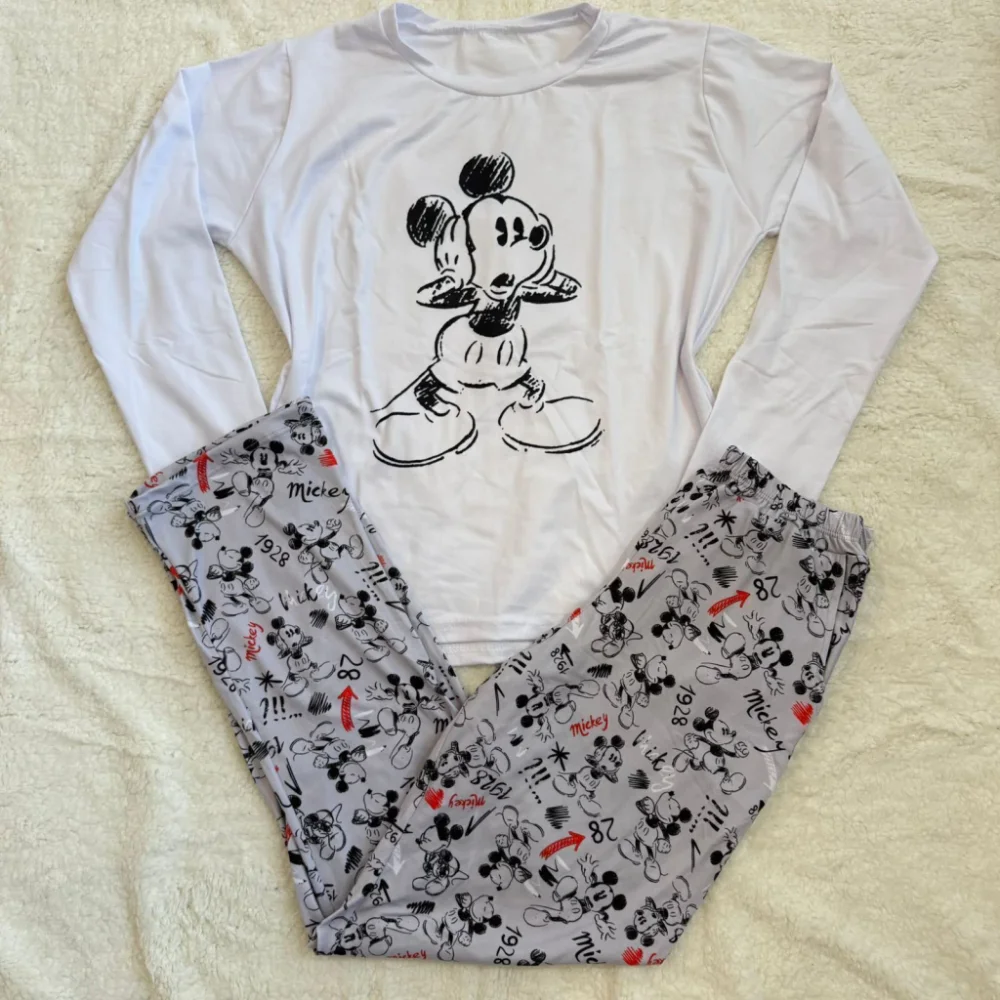 Pijama Manga Larga + Pant. Largo Adulto MICKEY SORPRENDIDO