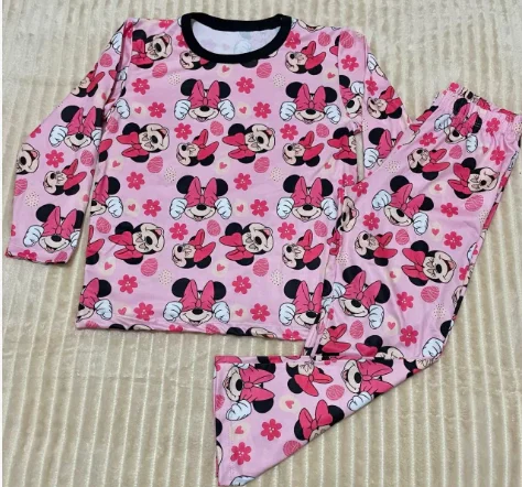 Pijama infantil full print MINNIE ROSA