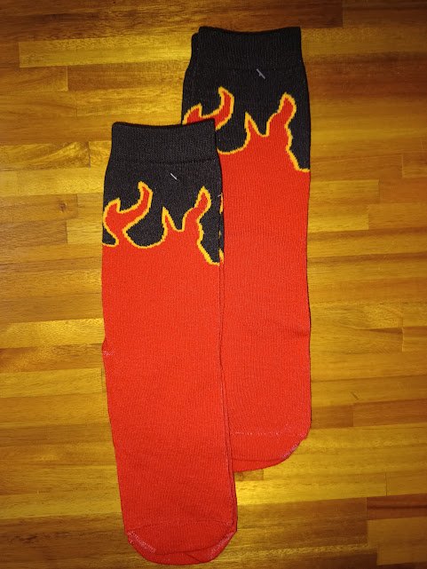 Medias 3/4 Doble Algodón FUEGO ROJO