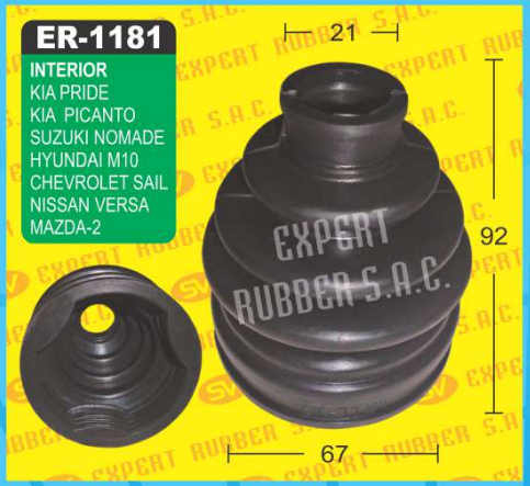 ER-1181 Int. KIA PRIDE, PICANTO,CV SAIL, NS VERSA, MAZDA -2,SZ NOMADE, HY M10