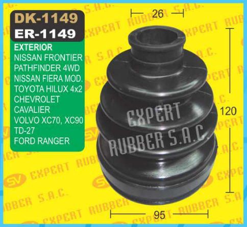 ER-1149 Ext. NS FRONTIER,FIERA, HILUX 4X2, VOLVO XC70/90, RANGER