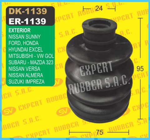 ER-1139 Ext. Sunny,Ford, Honda, Hyundai Excel, MT, VW gol, Subaru, Mazda 323, Versa, Almera, SZ Impresa
