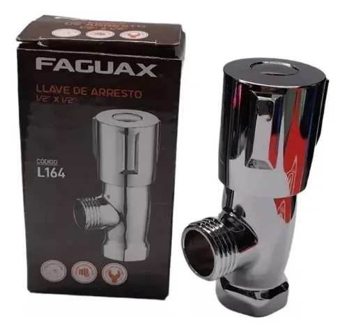 LLAVE DE ARRESTO 1/2x1/2 CUERPO BRONCE REDONDA FAGUAX