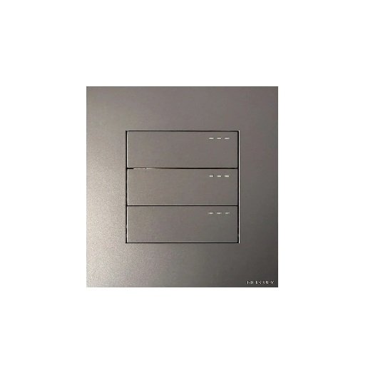 INTERRUPTOR TRIPLE CONMUTABLE LUJO PLATEADO MERCURY