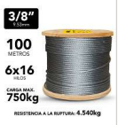 METRO GUAYA GALZANIZADA 3/8" X 100MTS EXXEL