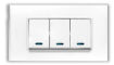 INTERRUPTOR TRIPLE BLANCO ECONOMICO IGOTO