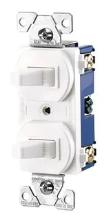 INTERRUPTOR DOBLE PALANCA BLANCO 15A COOPER