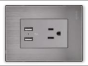TOMACORRIENTE + USB SERIE INOX IGOTO