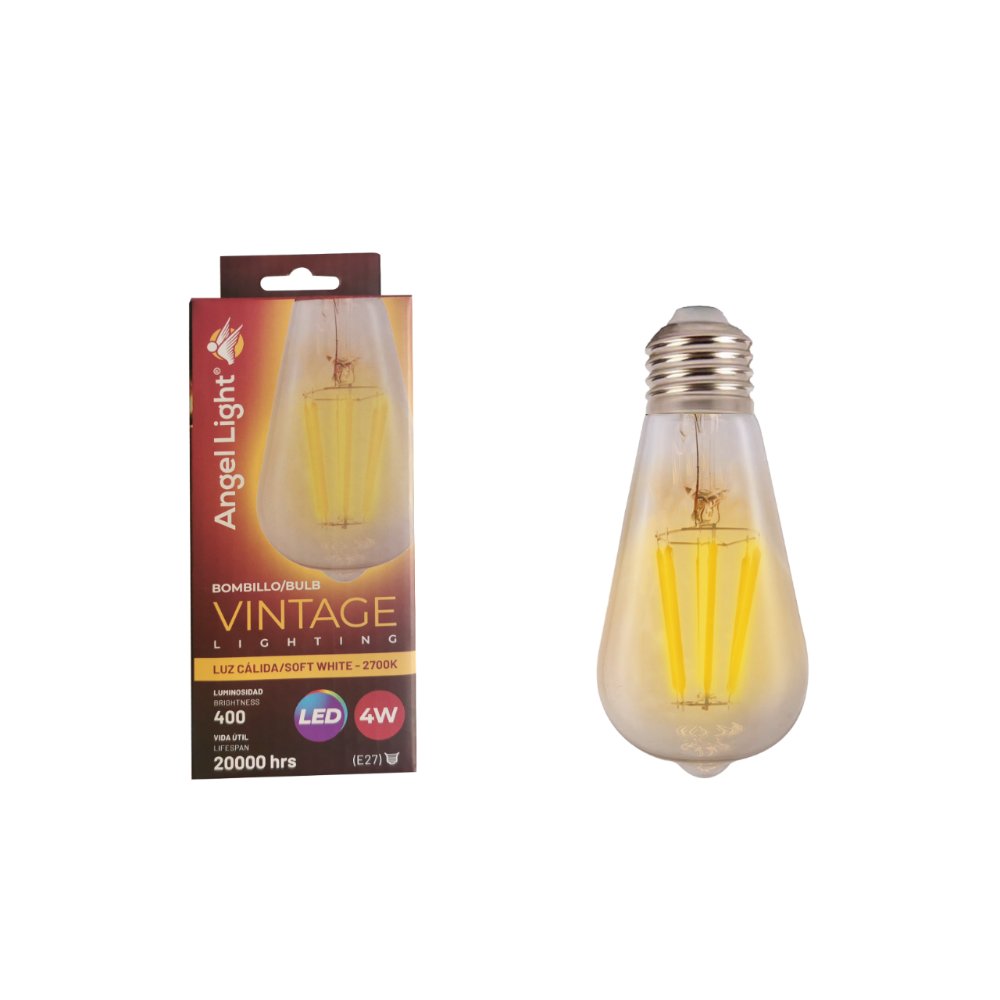 BOMBILLO LED 4W VINTAGE 2700K E27 LIGHTING ANGEL LIGHT