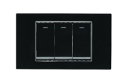 INTERRUPTOR TRIPLE NEGRO ELITE LUMISTAR