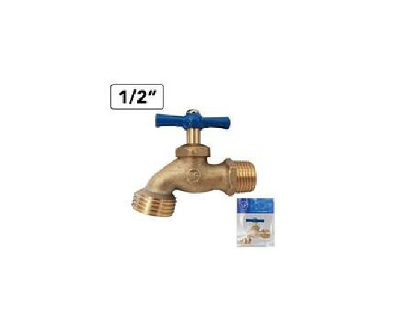 LLAVE DE CHORRO (JARDIN) LATON AZUL 1/2"X3/4 LF