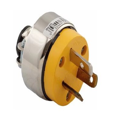 ENCHUFE METAL VINYL AMARILLO "PATA DE GALLINA" 20A 125/250V EATON