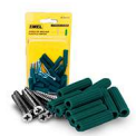 RAMPLUG PLASTICO VERDE C/TORNILLOS EXXEL (KIT 25PZAS)