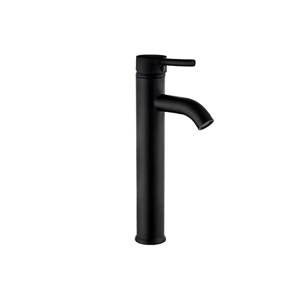 MONOMANDO MEZCLADOR P/ LAVAMANOS A.INOX NEGRO MATE