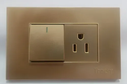 INTERRUPTOR + TOMA GOLD TROEN