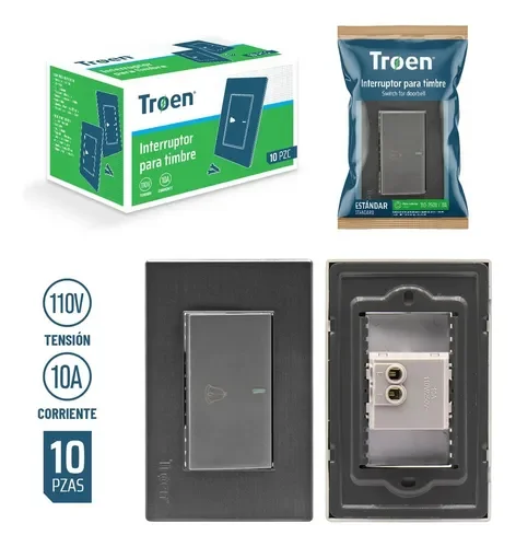 INTERRUPTOR TIMBRE PLATA TROEN