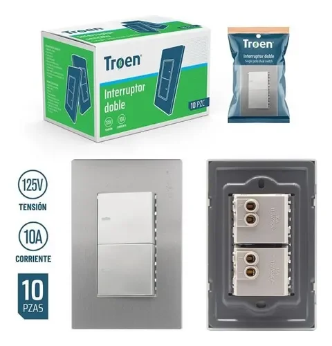 INTERRUPTOR DOBLE PLATA TROEN