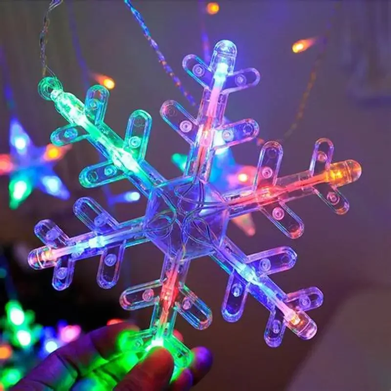 CORTINA DE LUCES COPOS DE NIEVE RGB ILUM-VEN