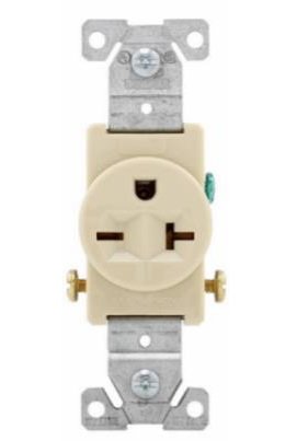 TOMA SENCILLO TIPO CHINO 20A 250V MARFIL EATON