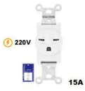 TOMA CHINA 220V C/BLANCO VITRON