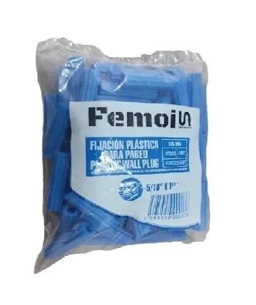RAMPLUG PLASTICO AZUL 5/16X1" FEMOIN (PTE 100PZAS)