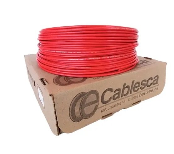 METRO CABLE BATERIA #8 CABLESCA ROJO