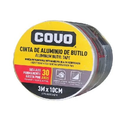 CINTA DE ALUMINIO DE BUTILO 3MX10CM COVO