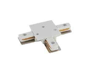 ACOPLE EN " T " PARA RIEL TRACK LIGHT COLOR BLANCO LUMISTAR