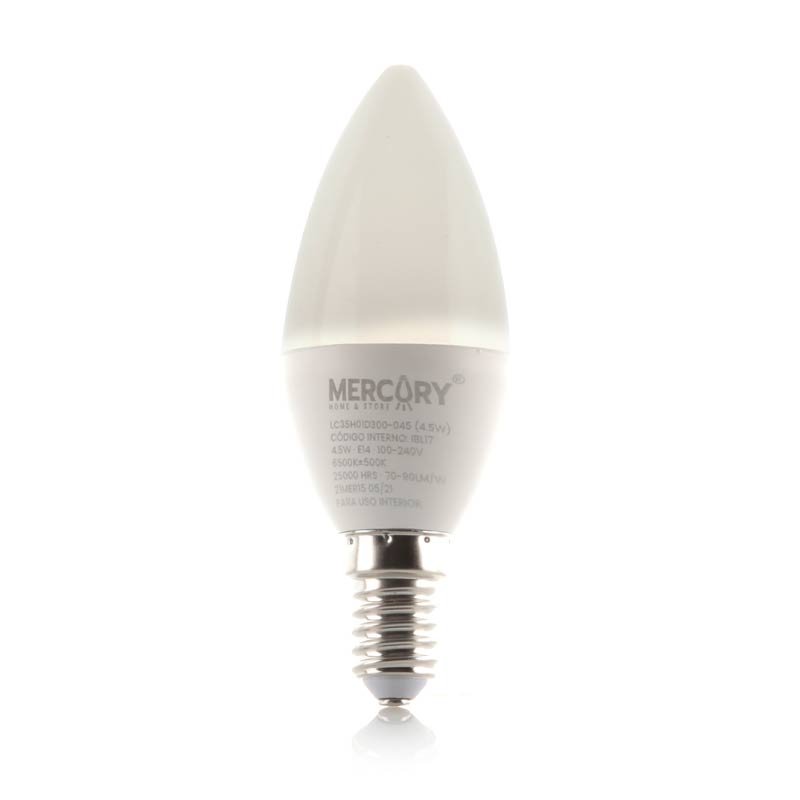 BOMBILLO LED VELA E14 5W 3000K LUZ CALIDA MERCURY
