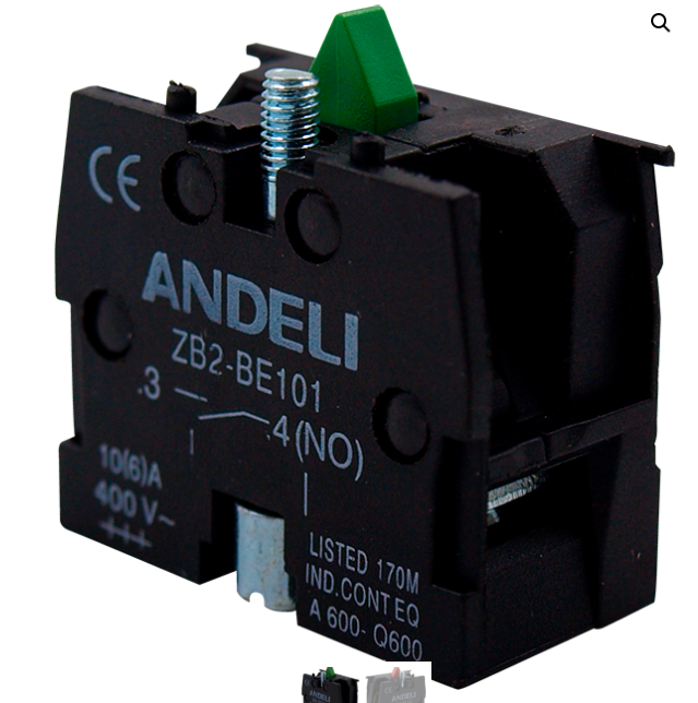 BLOQUE DE CONTACTO VERDE NO BE101 ANDELI